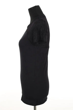 Top Maje Noir en Coton