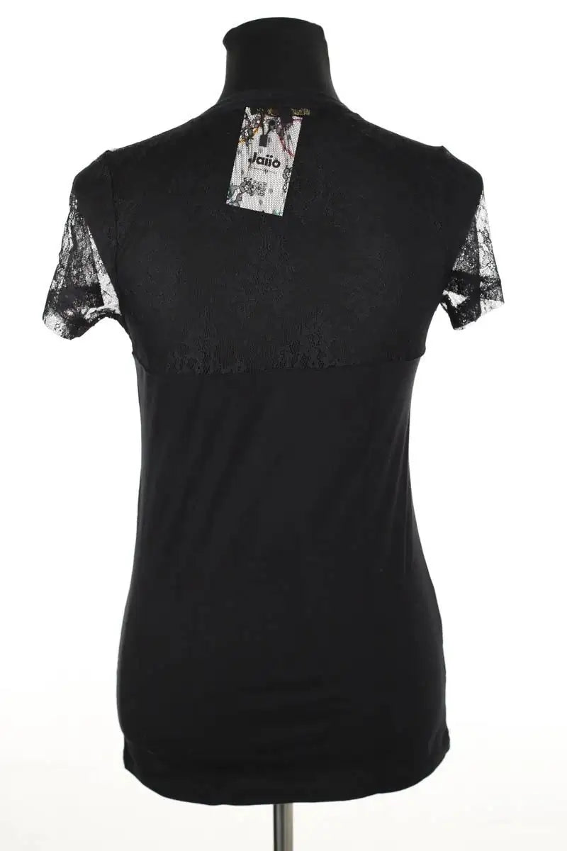 Top Maje Noir en Coton