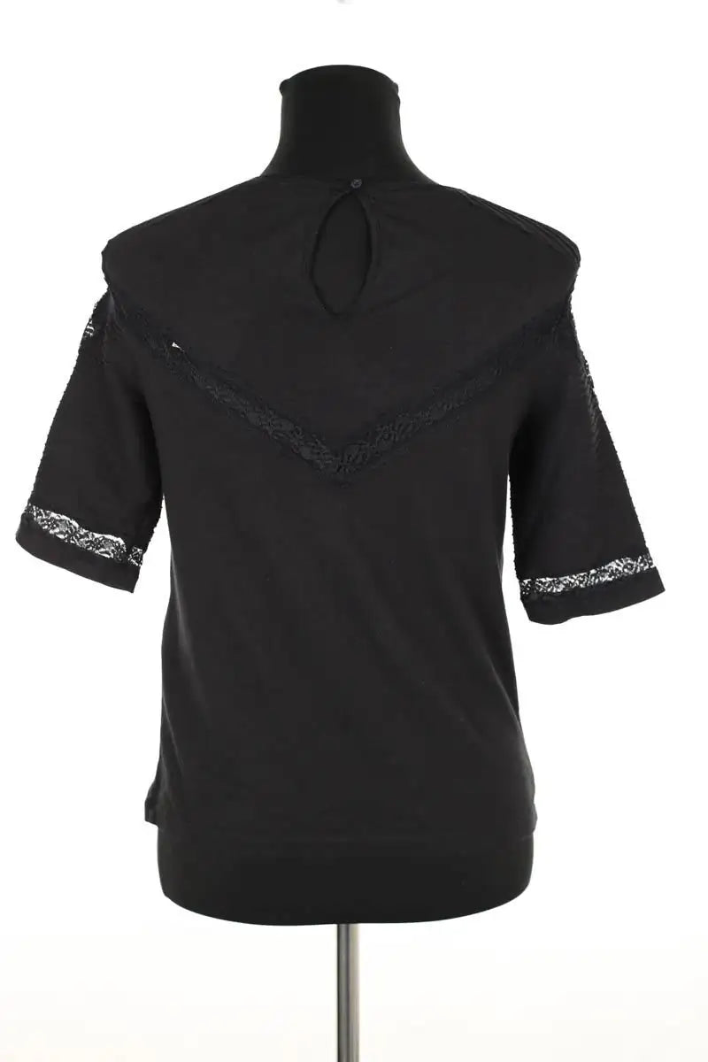 Top Maje Noir en Coton
