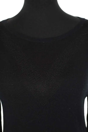 Top Maje Noir en Laine