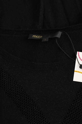 Top Maje Noir en Laine