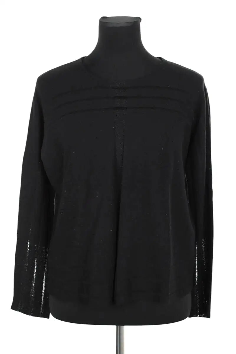 Top Maje Noir en Laine, taille M - Seconde Main
