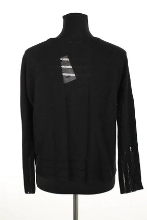 Top Maje Noir en Laine