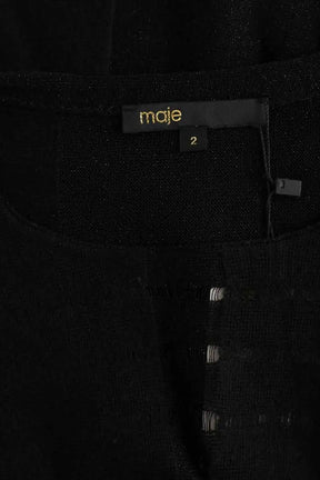 Top Maje Noir en Laine