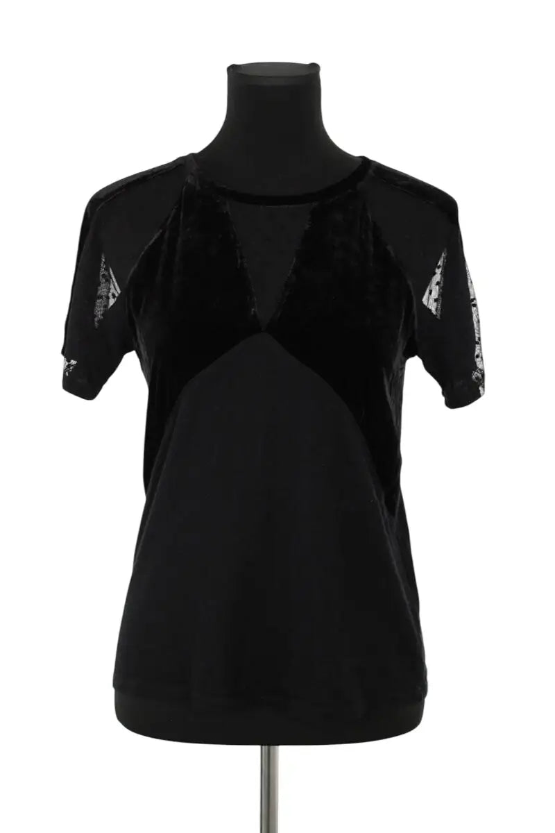 Top Maje Noir en Synthétique, taille S - Seconde Main