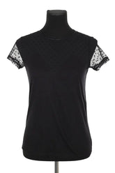 Top Maje Noir en Synthétique, taille S - Seconde Main