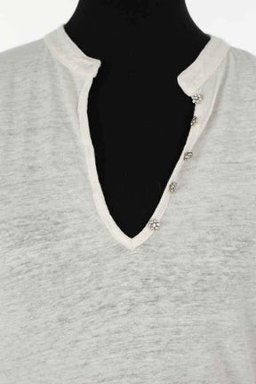 Top Majestic Filatures Blanc en Lin