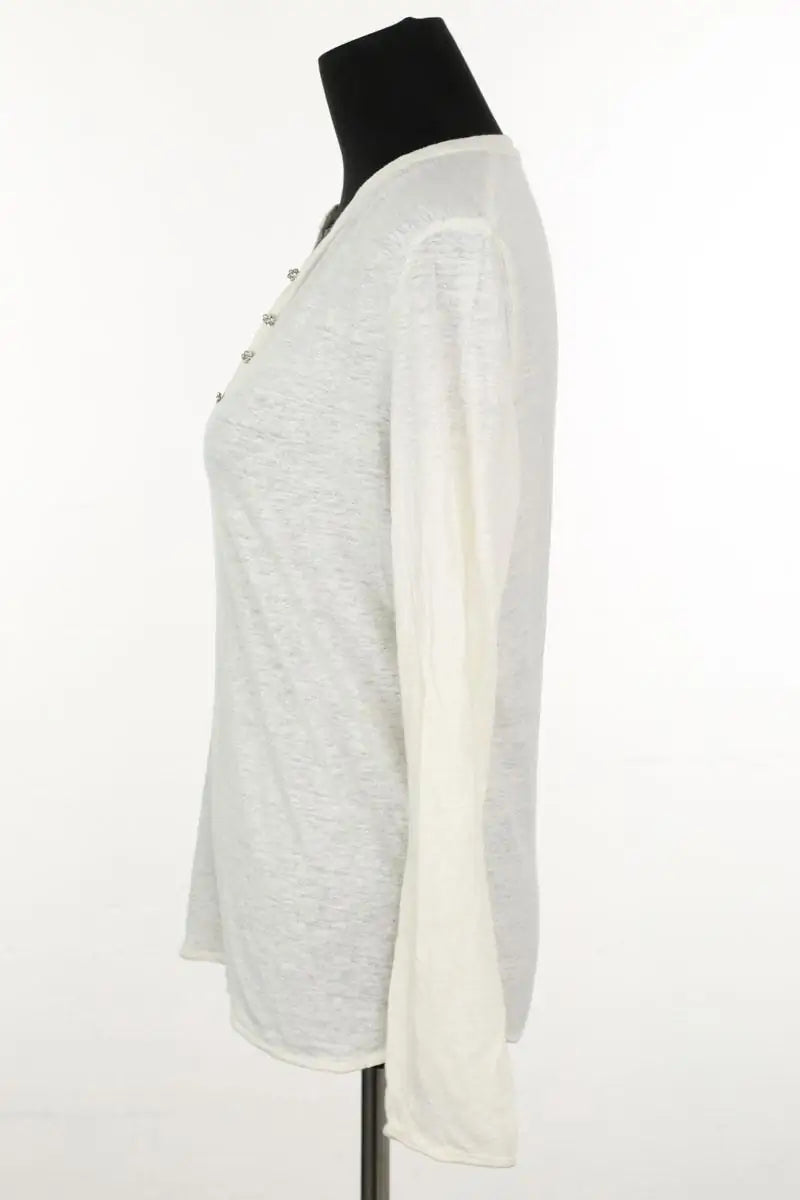 Top Majestic Filatures Blanc en Lin