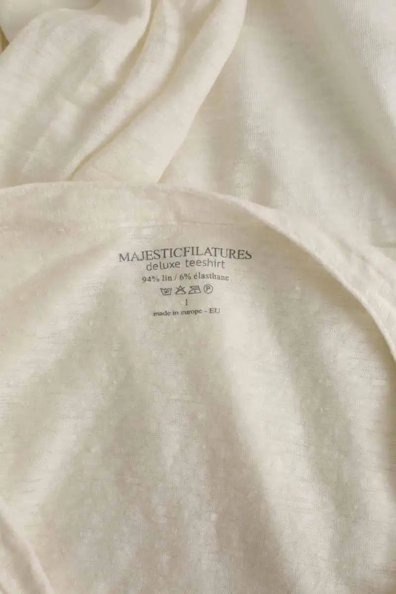Top Majestic Filatures Blanc en Lin