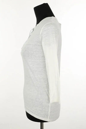 Top Majestic Filatures Blanc en Lin