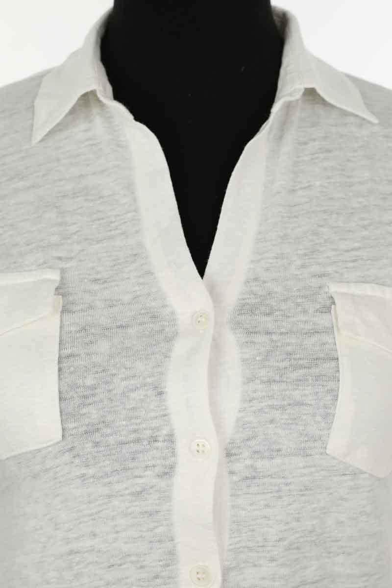 Top Majestic Filatures Blanc en Lin