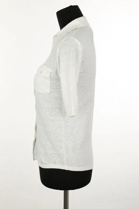 Top Majestic Filatures Blanc en Lin
