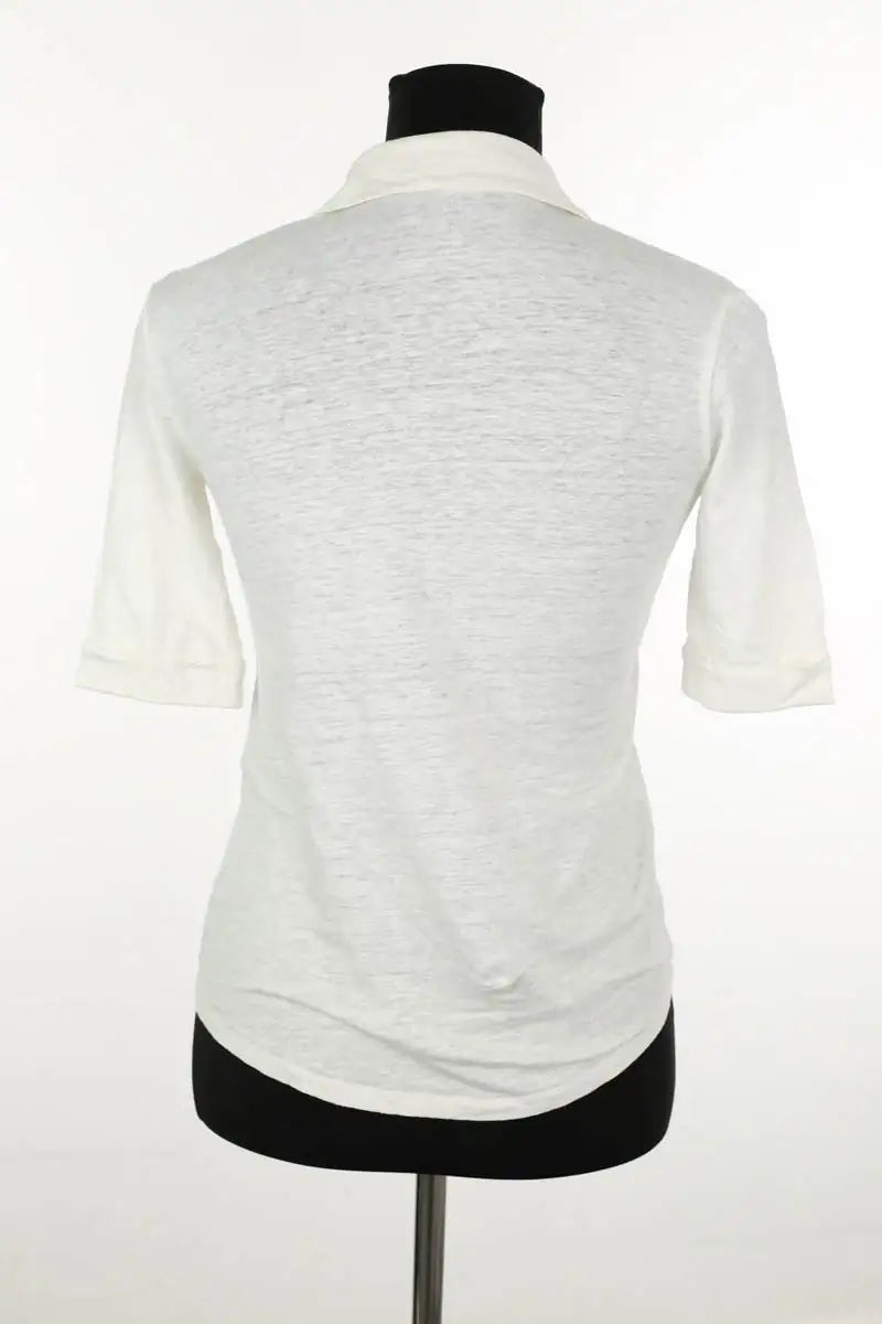 Top Majestic Filatures Blanc en Lin