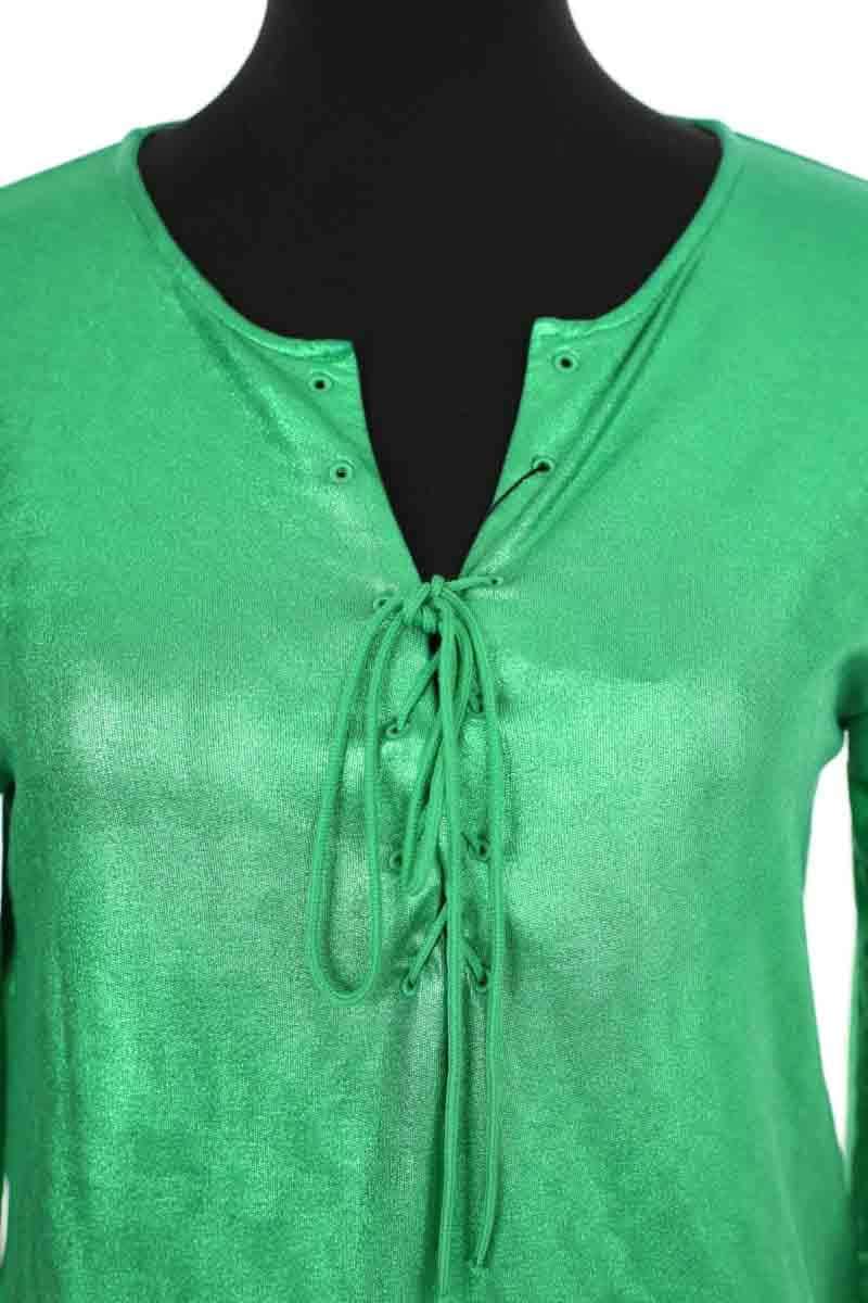 Top Majestic Filatures Vert en Viscose