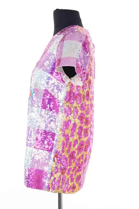 Top Manoush Rose en Paillettes