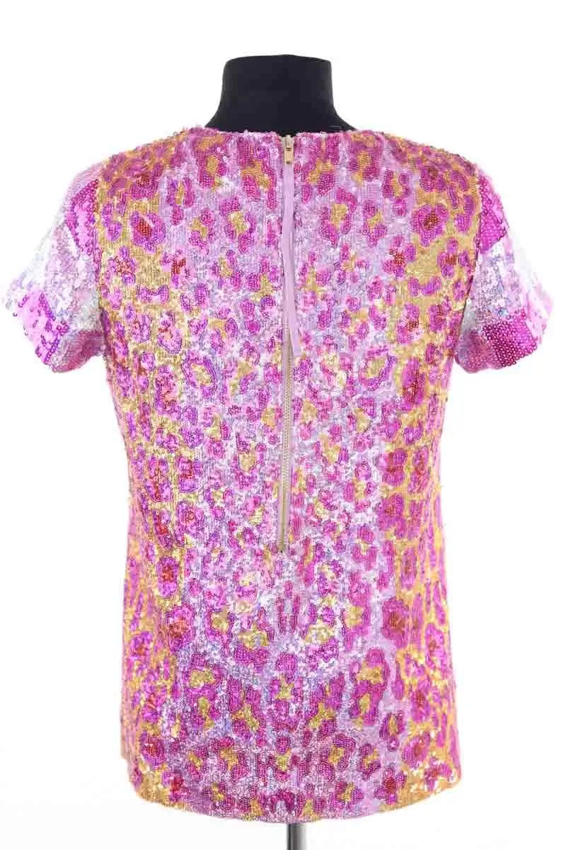 Top Manoush Rose en Paillettes
