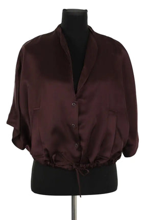 Top Margaux Lonnberg Isha Marron en Viscose, taille L - Seconde Main