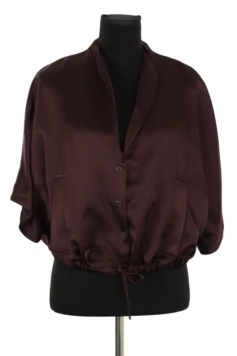Top Margaux Lonnberg Isha Marron en Viscose, taille L - Seconde Main