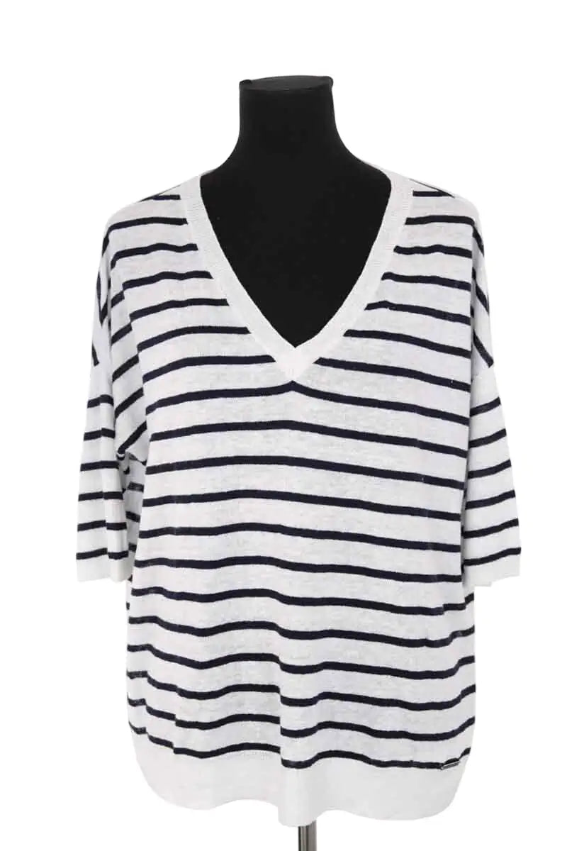 Top Max & Moi Blanc en Lin, taille M - Seconde Main