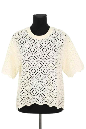 Top Mes Demoiselles Ecru en Coton, taille S - Seconde Main