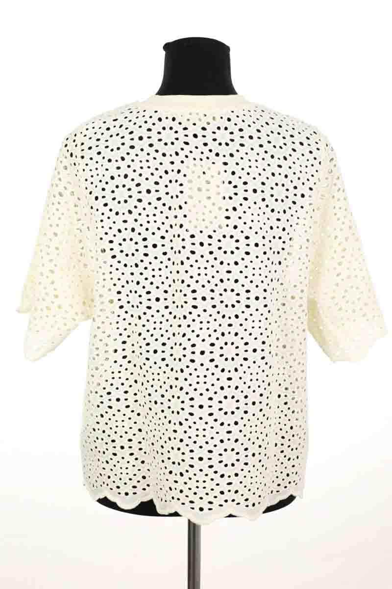 Top Mes Demoiselles Ecru en Coton