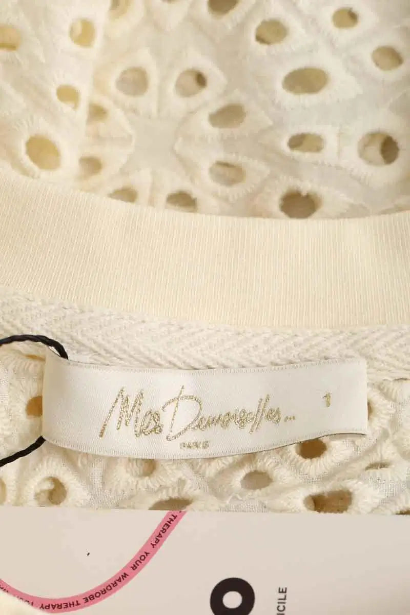 Top Mes Demoiselles Ecru en Coton