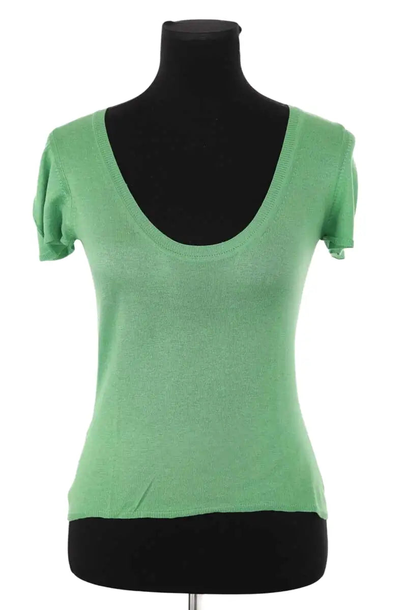 Top Miu Miu Vert en Synthétique, taille S - Seconde Main