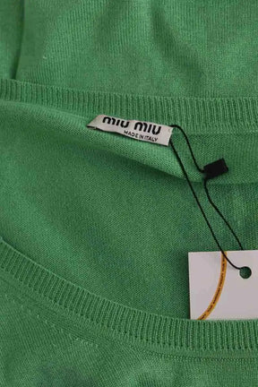 Top Miu Miu Vert en Synthétique