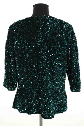 Top Modetrotter Vert en Paillettes