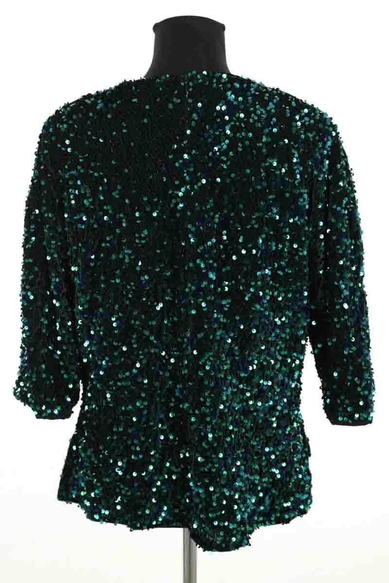 Top Modetrotter Vert en Paillettes