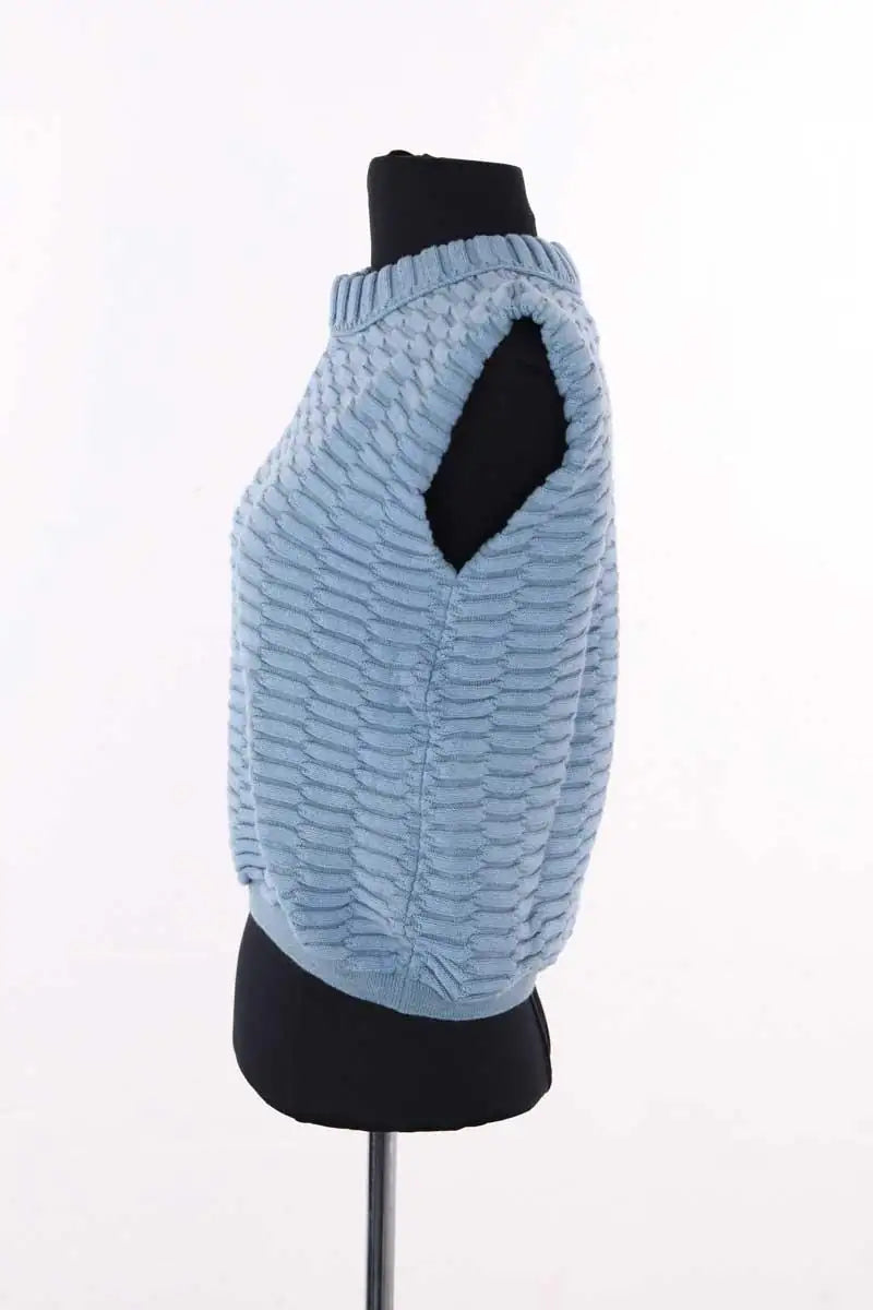 Top Molli Bleu en Laine