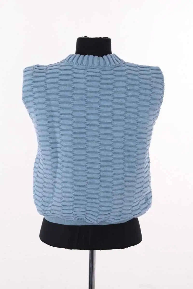 Top Molli Bleu en Laine