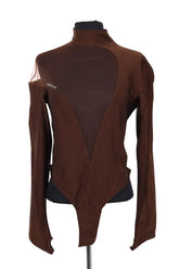 Top Mugler Marron en Synthétique, taille XXL - Seconde Main