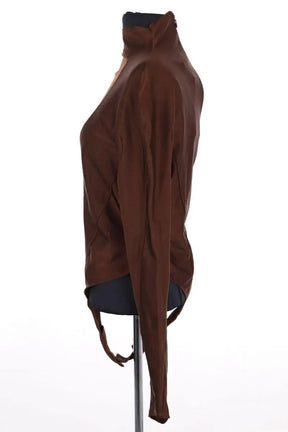 Top Mugler Marron en Synthétique