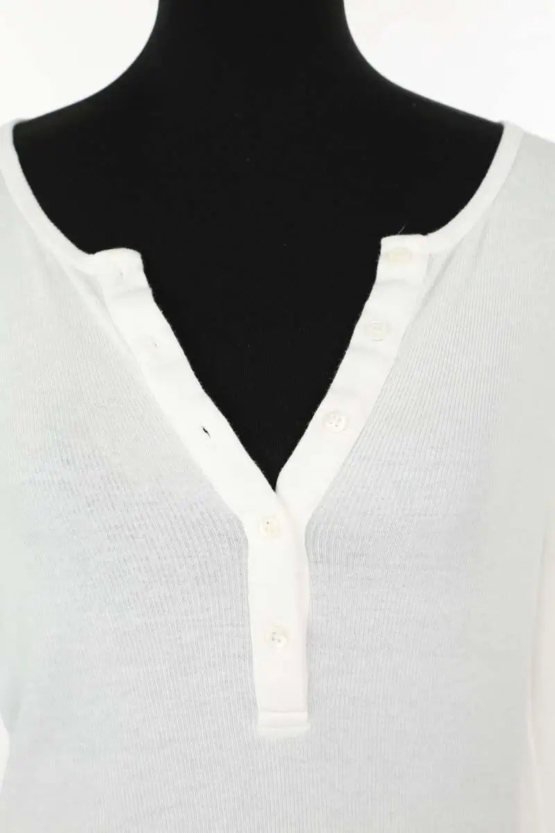 Top Pinko Blanc en Coton