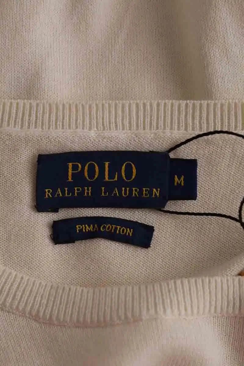 Top Ralph Lauren Ecru en Coton