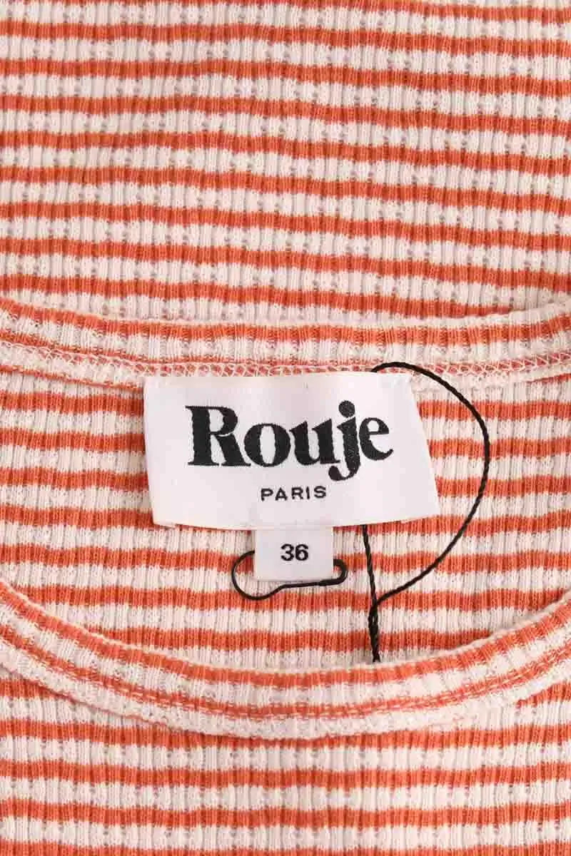 Top Rouje Orange en Coton