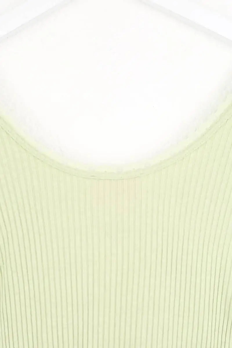 Top Rouje Vert en Synthétique