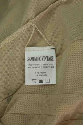 Top Sami Miro Vintage Asymmetric long sleeve tee Beige en Synthétique