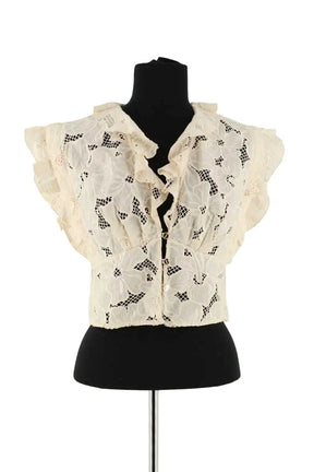 Top Sandro Beige en Coton, taille S - Seconde Main
