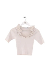 Top Sandro Beige en Synthétique, taille S - Seconde Main