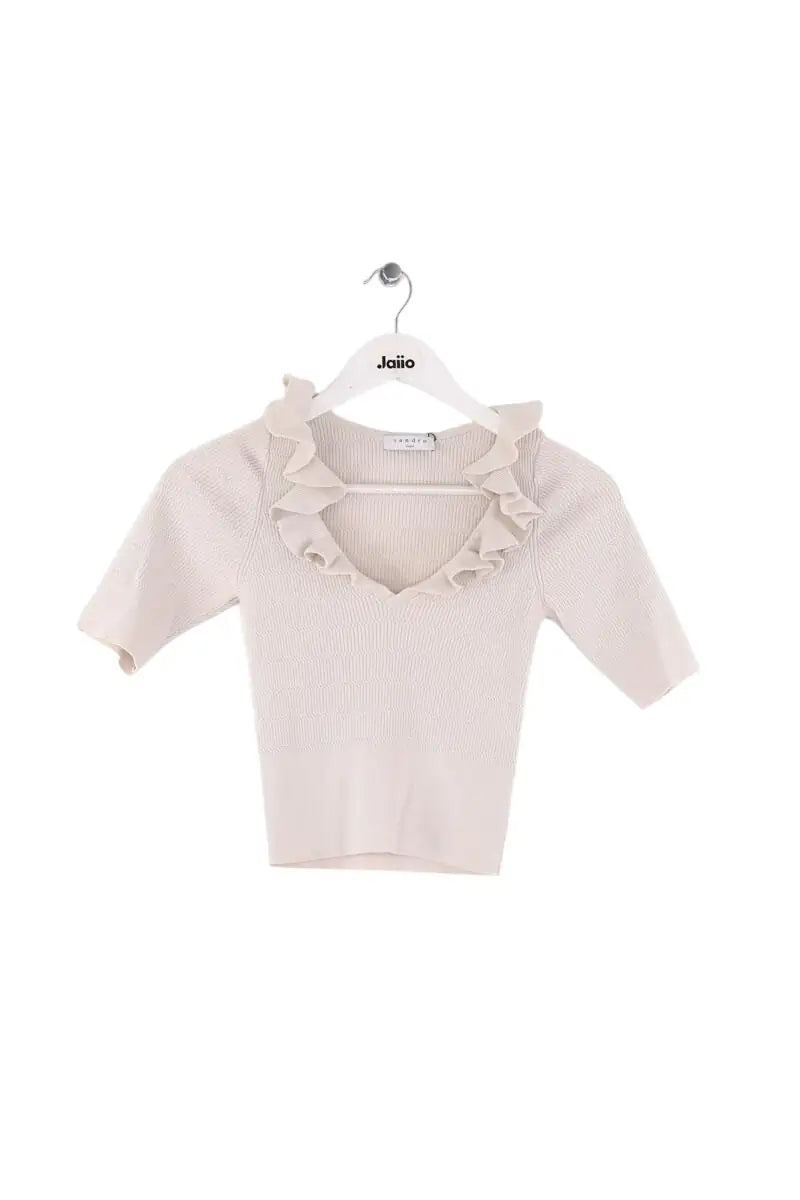 Top Sandro Beige en Synthétique, taille S - Seconde Main