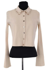 Top Sandro Beige en Viscose, taille M - Seconde Main