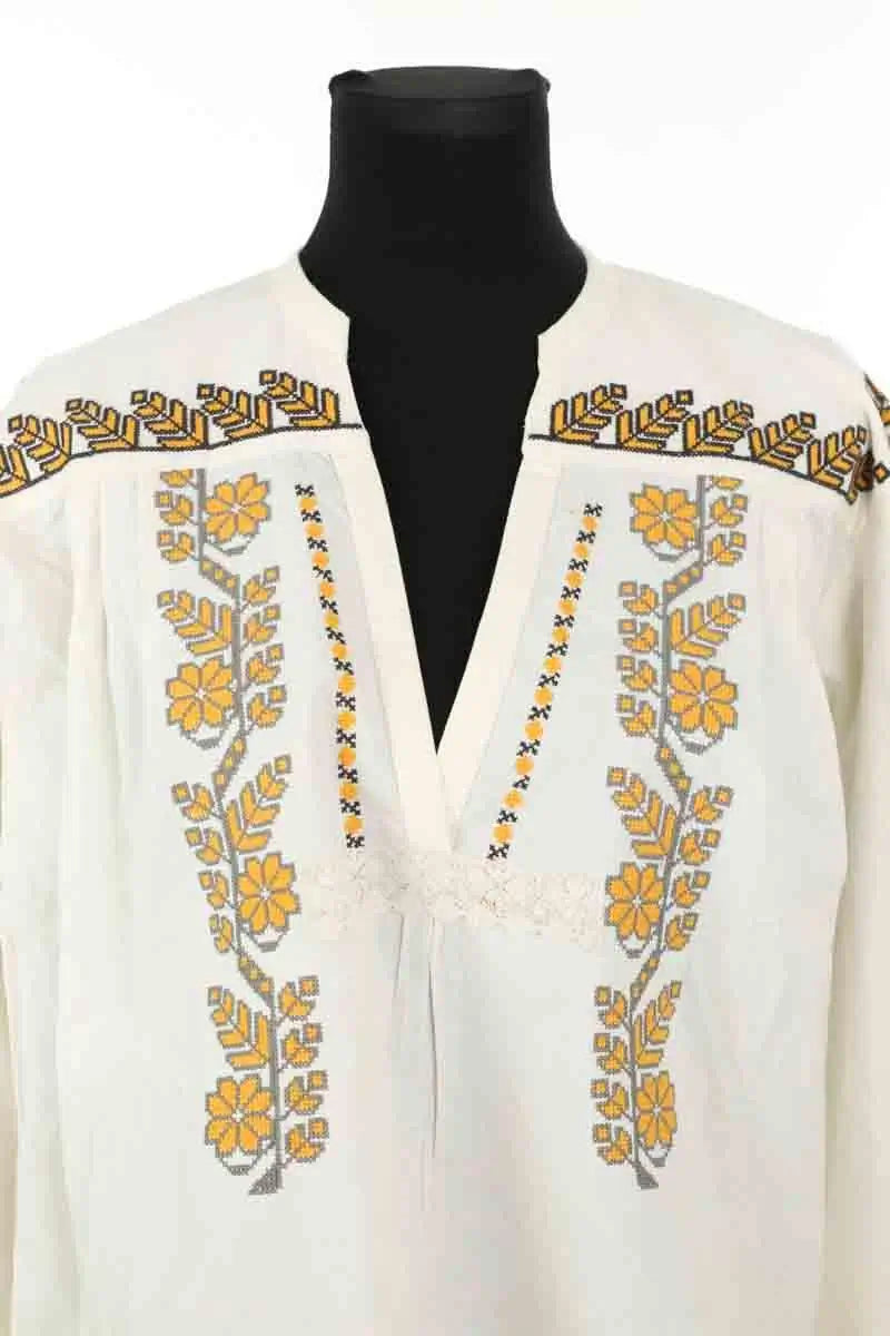 Top Sandro Blanc en Coton