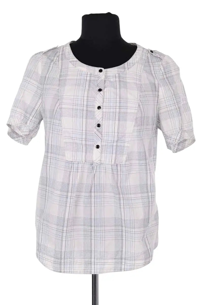 Top Sandro Blanc en Coton, taille S - Seconde Main