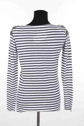 Top Sandro Blanc en Lin