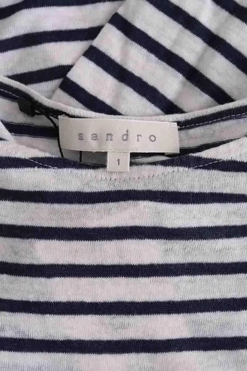 Top Sandro Blanc en Lin