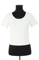 Top Sandro Blanc en Synthétique, taille L - Seconde Main