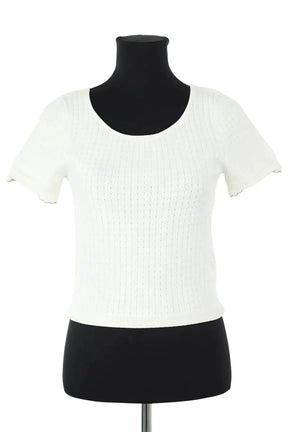 Top Sandro Blanc en Synthétique, taille L - Seconde Main