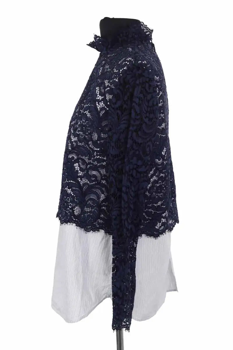Top Sandro Bleu en Coton